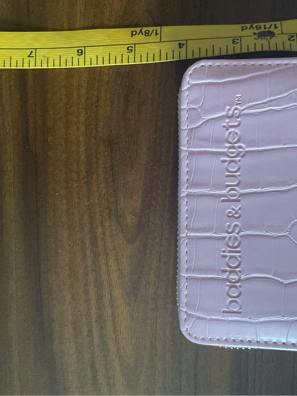 Cash Budget Pink Croc-Embossed Zip Wallet - Picture 13 of 14